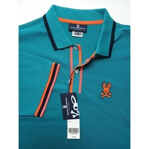Psycho Bunny Corby Twill Polo XL Harbor Blue Golf Neon Streetwear Preppy Luxury